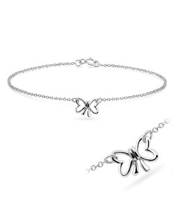 Lovely Bow Silver Bracelet BRS-13